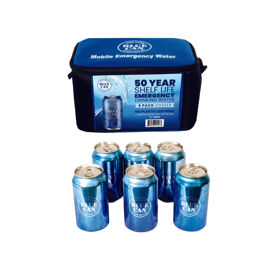 6-Pack of Blue Can Emergency Drinking Water