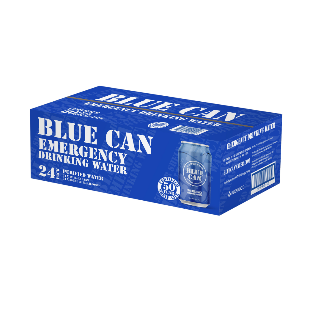24-Pack of Blue Can Emergency Drinking Water