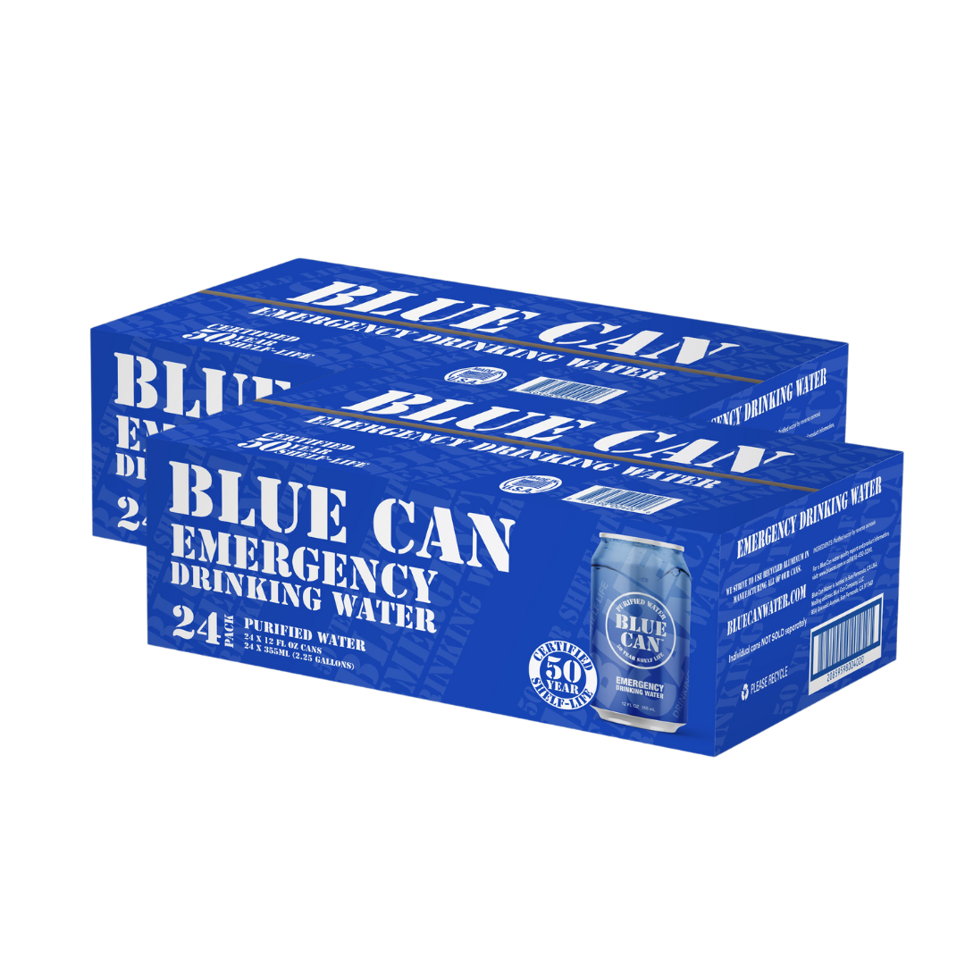 48-Pack of Blue Can Emergency Drinking Water